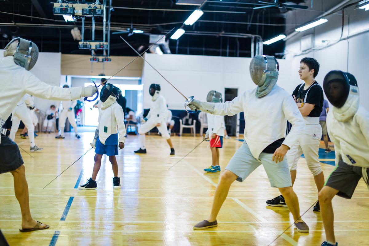 Intermediate fencing class